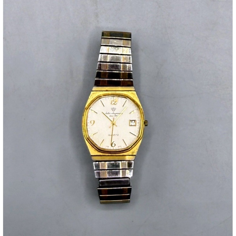 Jules Jurgensen 4530 Quartz Watch Gold Tone 2 Tone Expansion Band Date White